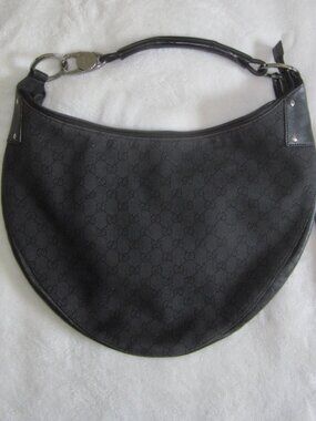 GUCCI GG Monogram Canvas Half Moon Hobo Shoulder Bag